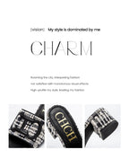 Women's Slippers 2024 New Brand Fabric Low Heel Sandals Outdoor Business Commuter Women's Shoes