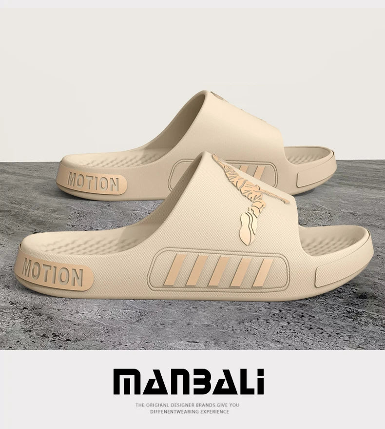 Men's slippers for outdoor wear, summer home, thick soled shower, anti slip sports, cool slippers for cooldown