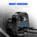 Car Hands-free Bluetooth-compaitable 5.0 FM Transmitter Car Kit MP3 Modulator Player Handsfree Audio Receiver 2 USB Fast Charger