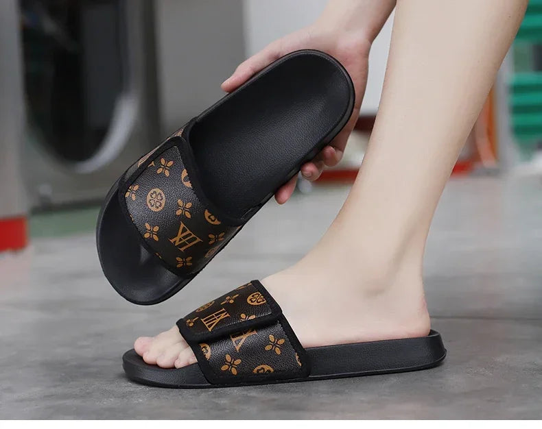 Slides Shoes for Men 2024 Slippers House Man Comfortable Men's Sandal Living Room Slippers Walk Around Home Flip Flop Slipper