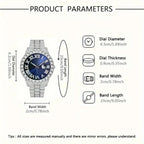 Couple Watches, 2-Piece Set Luxury Watch Set Classic Minimalist Large Dial Casual Versatile Quartz Watch Combo Set Holiday Gift