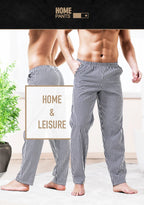 Pajama Pants Men's Pants Pure Cotton Home Pants Thin Summer Loose Plaid Cotton Home Pants Spring & Fall Air-Conditioned Pants