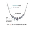 NKHOG Full Moissanite Necklace Pendant For Women 925 Sterling Silver Plated 18k Gold Pass Diamond Test Wedding Gift Fine Jewelry