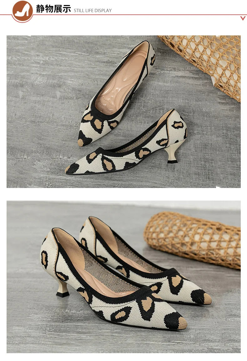 Women's high heels shoes  2025 new spring  / autumn / fashion beautiful breathable sweat absorbing comfortable shallow mouth p