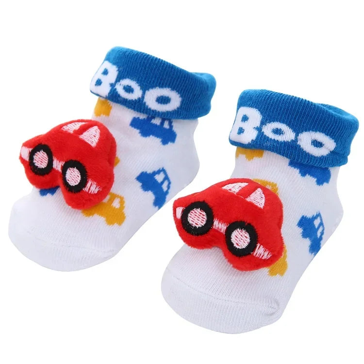 Fall Winter 0-1 Year Old Baby Socks Cute 3D Cartoon Doll Socks Warm Cute Socks Baby Girl Boy Socks