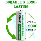 Portable AA Rechargeable Battery Fast Charge 1.5v Li-ion Battery Smart Battery Charge Protection Waterproof Dustproof Shockproof