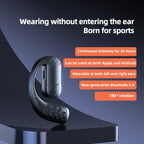 Handsfree Headset Bluetooth Noise Canceling Sports Waterproof Compatible HiFi Stereo Ear Hook Wireless Single Earphone Driving