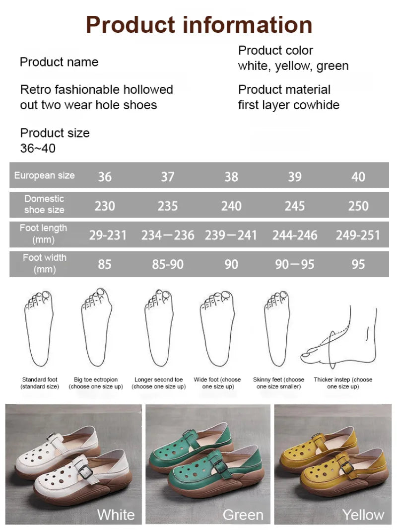 Women's Flats Loafers Platform Casual Slip-On Sandals Retro and Stylish Hollow Low Top Shoes Fashion Non-Slip Beach Sneakers