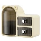 Rotating makeup storage box, desktop organizer, dust-proof cosmetic box, drawer-style cosmetic storage box