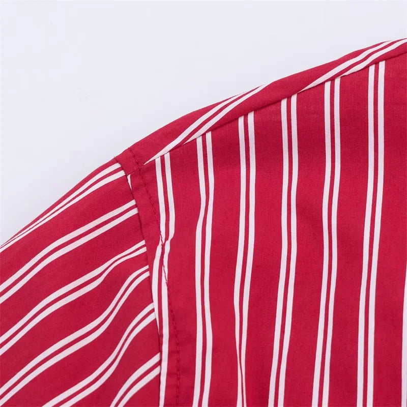 Women's shirt new striped silk loose shirt autumn fashion design women's casual top
