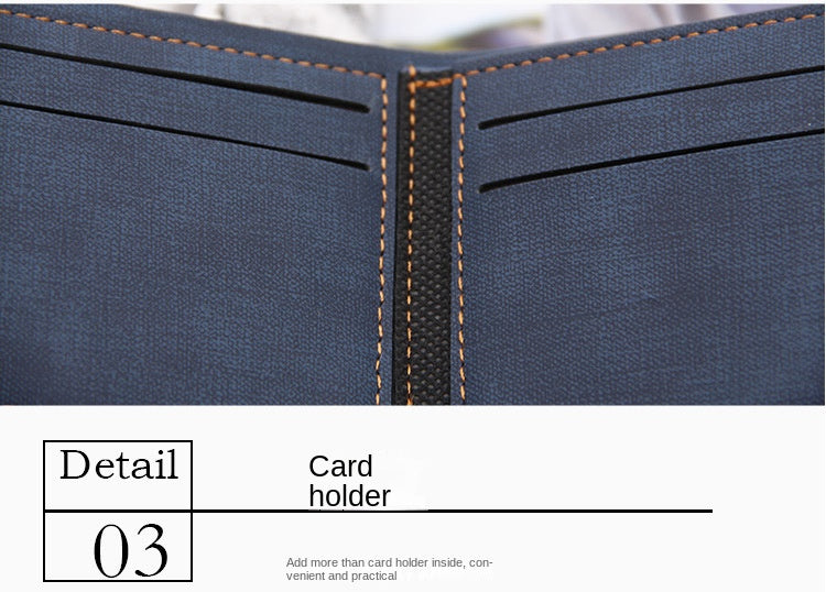 Men Wallet PU Business Foldable Wallet Luxury Billfold Slim Hipster Credit Card Holders Inserts Coin Purses Vintage Walltes
