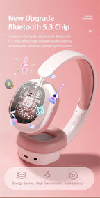 Head Mounted Wireless Earphones Foldable Bluetooth Earphones Built Microphone Earphones Audio Noise Cancelling Earphones