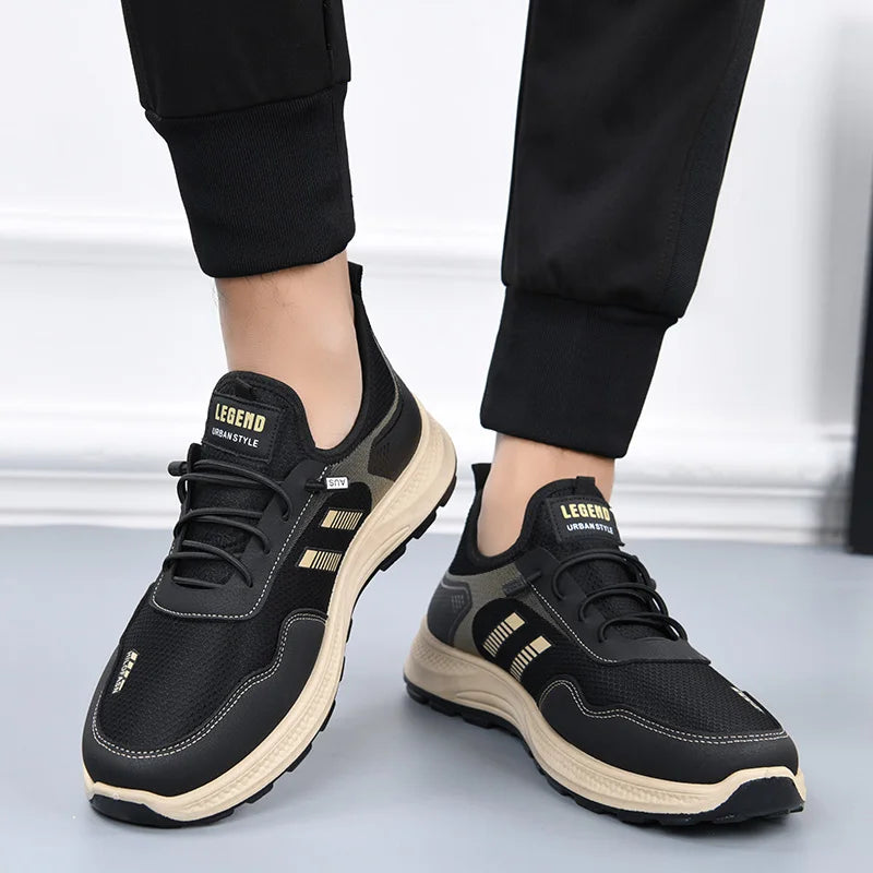 Flat Shoes for Men, Non-Slip Soft Soles, Comfortable Dad Shoes for Middle-Aged and Elderly People, Walking Shoes for Men, Spring and Autum New Casual Shoes