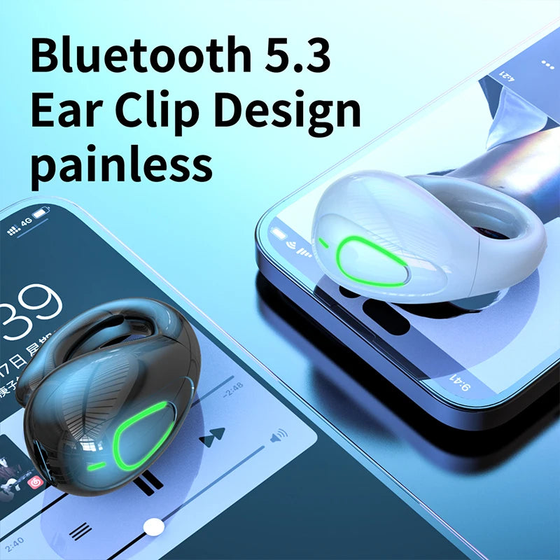 S20 wireless ear clip Bluetooth earphones are not in the ear and comfortable to wear. They are open high pitched headphones
