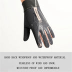 Winter Gloves for Women, Fleece-Lined, Windproof, Cold-Proof, Warm, Touchscreen-Compatible, Non-Slip, for Driving, Riding Motorcycles, Outdoor, Men's Gloves