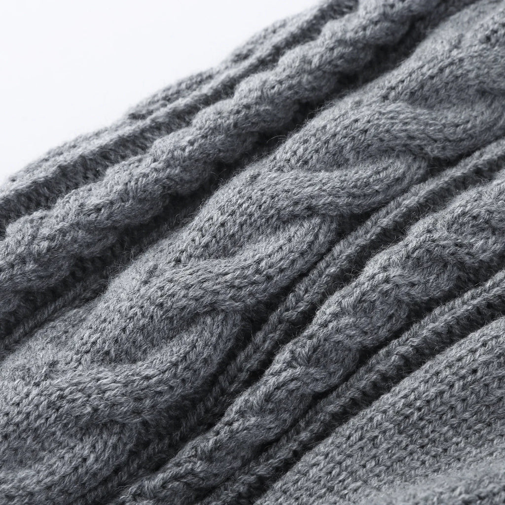 Men's Sweater Knitted Pants Solid Color Casual Pants Autumn Winter Warm  Knitted Slim Fit Pants for Male Long Pant