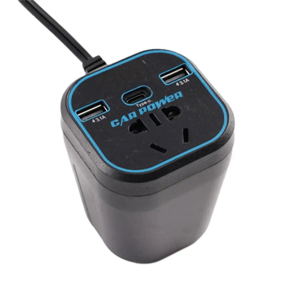 12V/24V TO 220V Converter Car Power Inverter Type-C Multi-function Charger Socket 3.1A Fast Charger Car Power Converter
