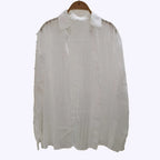 Mens Shirt Perspective Sexy  Large Print Long Sleeved Loose Casual Floral Shirt for Men