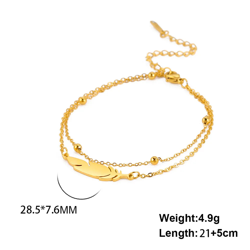 Geometric Oval Pendant Anklets for Women Sliver Color Vintage Crystal Chain Charm Anklet Beach Foot Jewelry