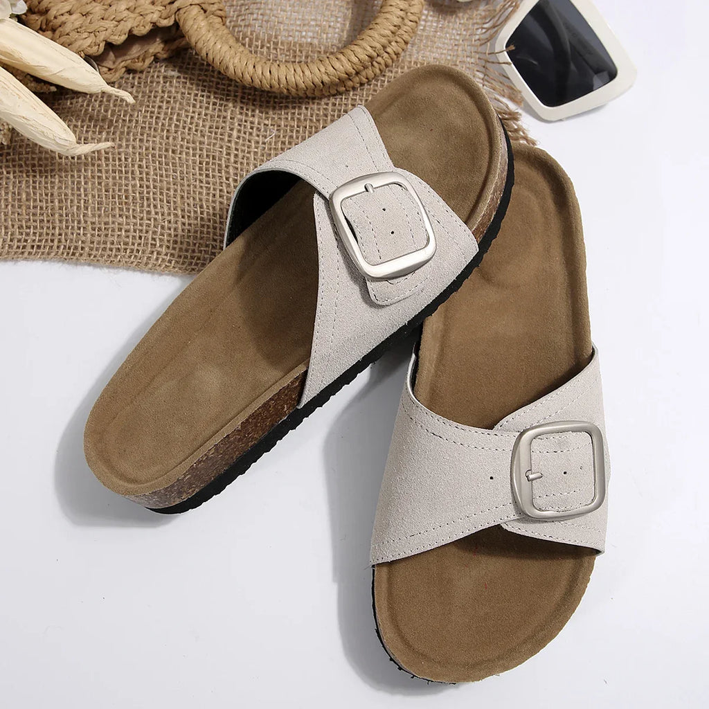 Womens Slippers 2024 European American Summer Non Slip Needle Buckle Flip Flops Big Size 35-43 Women's Sandals Woman Flat Shoes