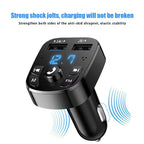 Car Hands-free Bluetooth-compaitable 5.0 FM Transmitter Car Kit MP3 Modulator Player Handsfree Audio Receiver 2 USB Fast Charger