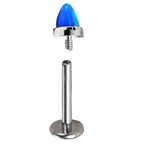 ASTM F136 Titanium PIERC Sphere Lip Stud Opal Paved Top Labret Ear Cartilage Tragus Helix Piercing Ear Studs Snugs Body Jewelry