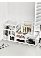 Transparent Cosmetic Storage Box Desktop High-End Dustproof Cover Carents eup Skincare Lipsti Organizer Box