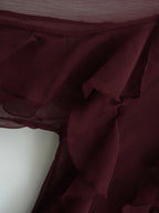 HH Women Ruffles Tierred Thin Blouses Solid Elegant Woman V Neck Long Sleeve Shirt 2025 Fashion High Street Lady Chic Tops