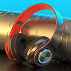 Wireless Over Ear Headphones - Active Noise Canceling, Deep Bass, LED Light, Portable Folding Design for Music, Sports & Games