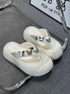 Woman flip flops Popular Design Shoes 2025 trend Casual Platform Sandals non-slip Outdoor slippers Unique features Flat sandals