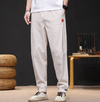 Trousers Skinny Autumn And Winter Plain Male Sports Pants Slim Cropped Men's Sweatpants Tights Aesthetic Hot Aesthetic Hot Loose