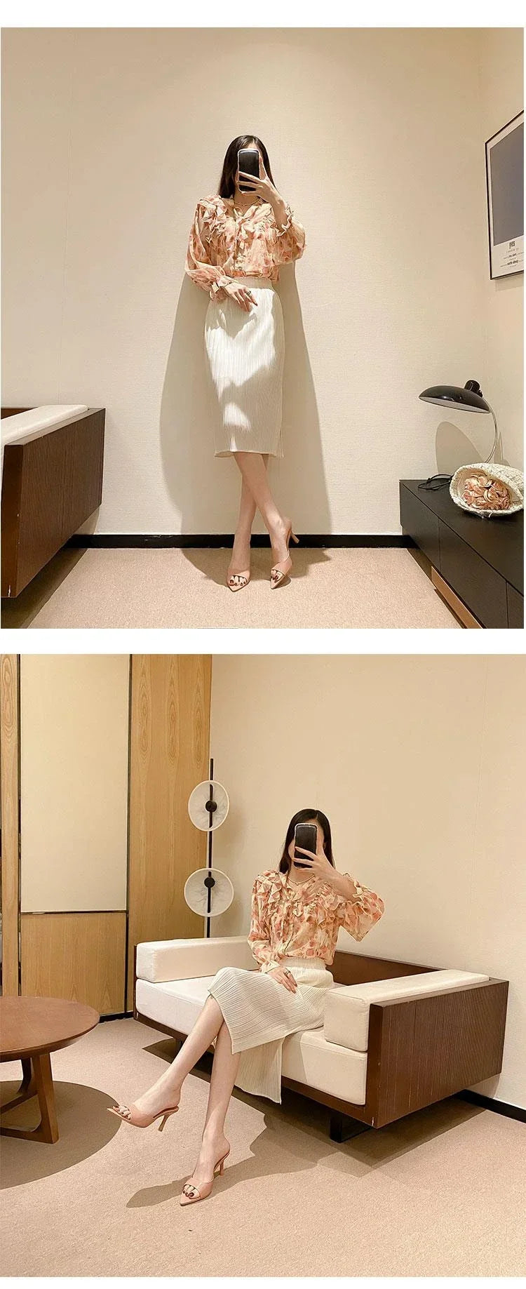 Women's High Heel Slippers Thin Heels Pointed Toe Solid Slippers Women Dress Banquet Summer Mature Concise Zapatillas De Mujer