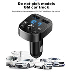 Car Hands-free Bluetooth-compaitable 5.0 FM Transmitter Car Kit MP3 Modulator Player Handsfree Audio Receiver 2 USB Fast Charger