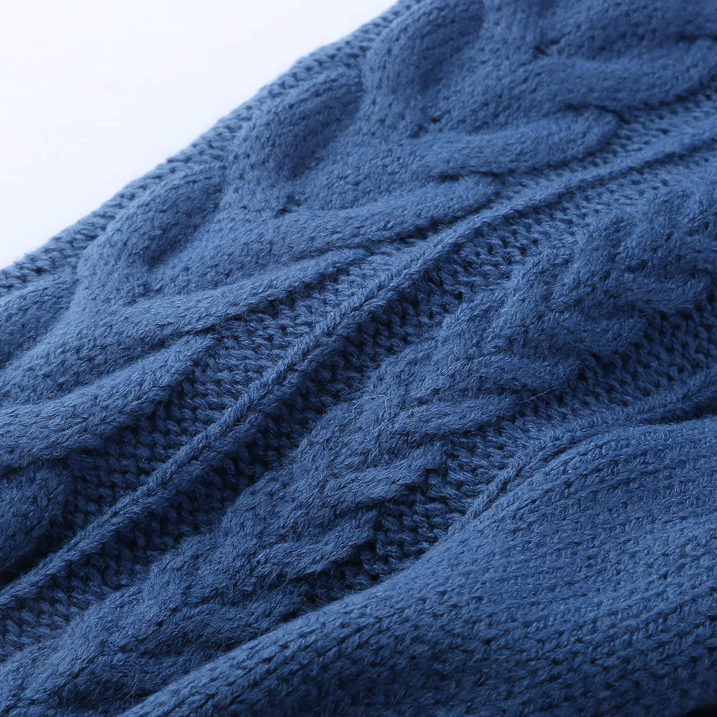 Men's Sweater Knitted Pants Solid Color Casual Pants Autumn Winter Warm  Knitted Slim Fit Pants for Male Long Pant