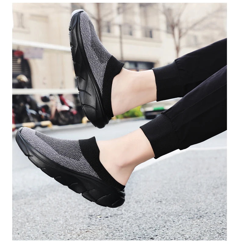 Men Slippers New Summer Breathable Home Indoor Slippers Men Thick Bottom Slides Fashion Walking Shoes Men chanclas de hombre