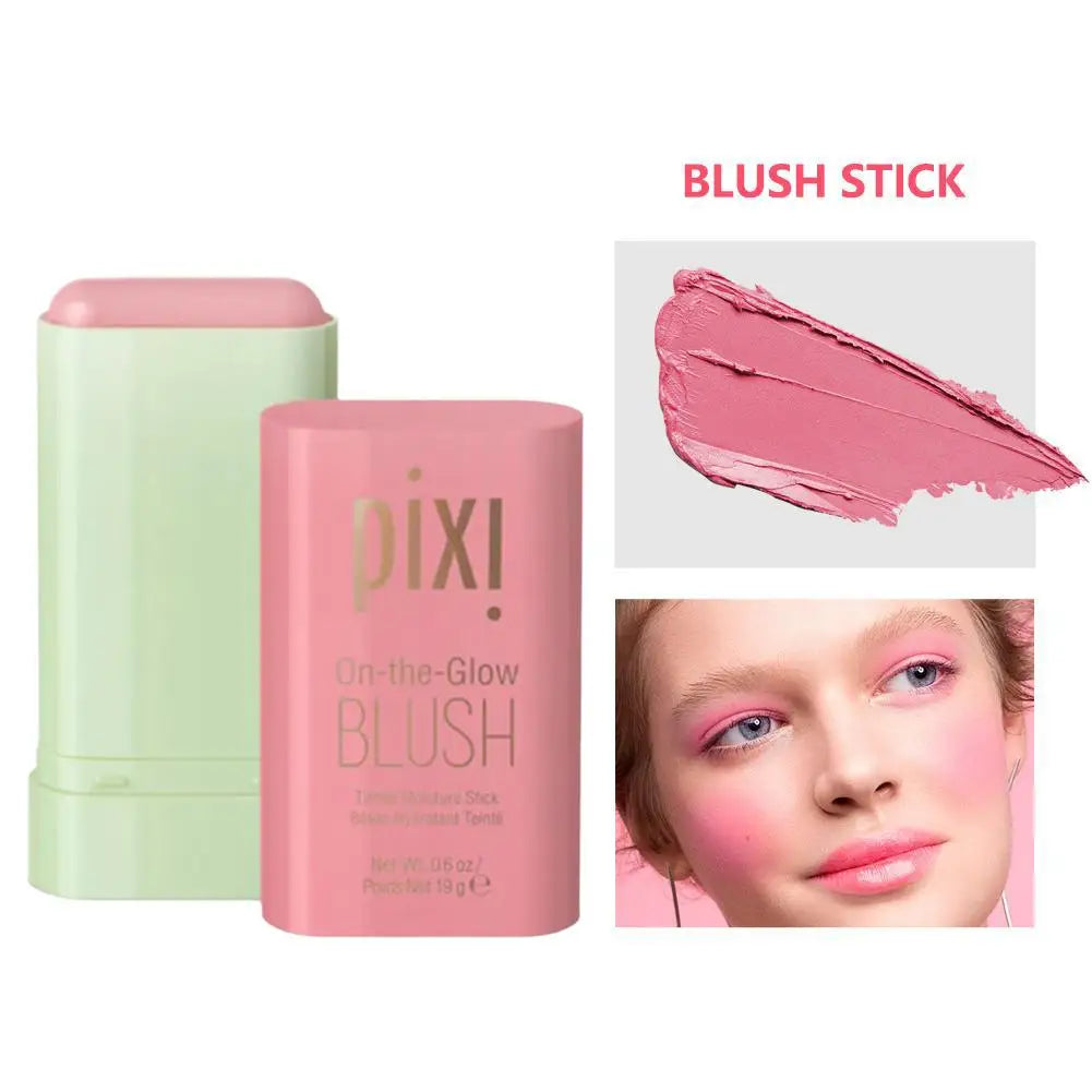 Cheek 3-in-1 Lip Tinted Moistured Blush Stick Silky Brighten Blush Cream Blusher Cosmetics Tubes Matte Contour Cosmetics New