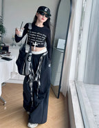 Pants Two Pieces Set Grid Trousers Tops Suits Casual Daily Childrens Clothes 2025 New Fashionable Children Autumn Clothing Girls