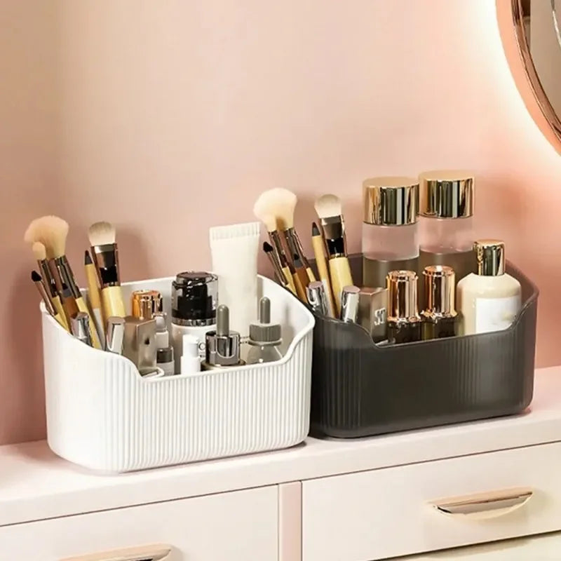 Toilet Desktop Storage Box Container Cosmetics Bathroom Countertop Sorting Box Large Capacity Cosmetic Brush Makeup Organizer