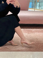 Sexy High Heels Women Slippers Designer Heeled Sandals Woman Shoes Summer 2025 Brand Home Slides Elegant Flip Flops Sandalias