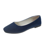 Woman Flats Casual Round Toe Cute Flats Flock Mocasines Ballerina Church Flats Female Suede Elegant Soft Sole Mom Shoes