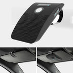 Bluetooth 5.0 Handsfree Car Kit Hifi Speaker 2W Wireless Audio Receiver MP3 Music Player Noise Cancelling Sun Visor Clip