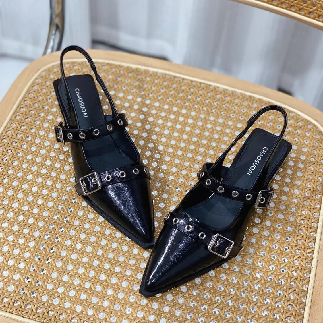 Sandals for Women Pointed Toe Daily Woman Shoes With Low Heels Summer 2024 Comfortable Trending Anti Slip Hot The Best Or Trend