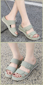 Female Shoes Slippers Soft Big Size Low Platform Summer Clogs Woman Luxury Slides Comfort Beach Designer Scandals Casual
