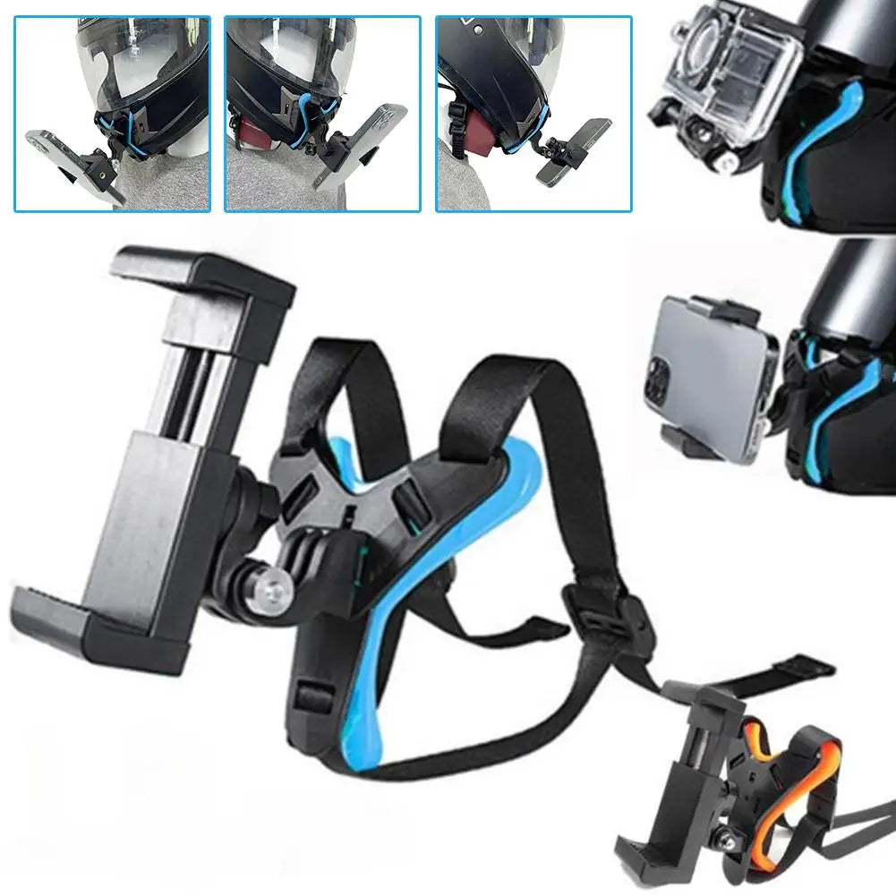 Helmet Holder Helmet Accessories Motorcycle Riding Mobile Phone Holder Sports Camera Chin Holder