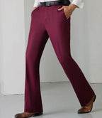 Man Suits Pants Draped Flared Fluid Tight Wide Leg Black Business Social Tailoring Bell Mouth Trousers for Men Up Formal Classic