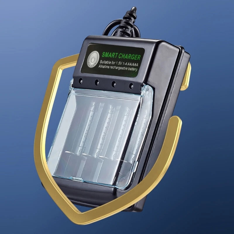 Alkaline Battery Charger 1.5V 4 Slots Digital Charging Circuit for Multiple Reusability and Friendly Electronics Power