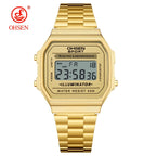 Digital Watches for Women Luxury Gold Ladies Sport Watch reloj mujer Stainless steel Electronic Watch Alarm Clocks Gifts