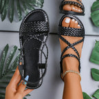 Women Lightweight Sandals 2025 New Summer Trend Sexy Shoes Woman Fashion Outdoor Beach Flat Sandals Female Zapatos De Mujer