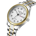 Couple Watch Luxury Quartz Wristwatches For Women Man Bussiness Stainless Steel Watches Waterproof Week Date Wristwatch Clock