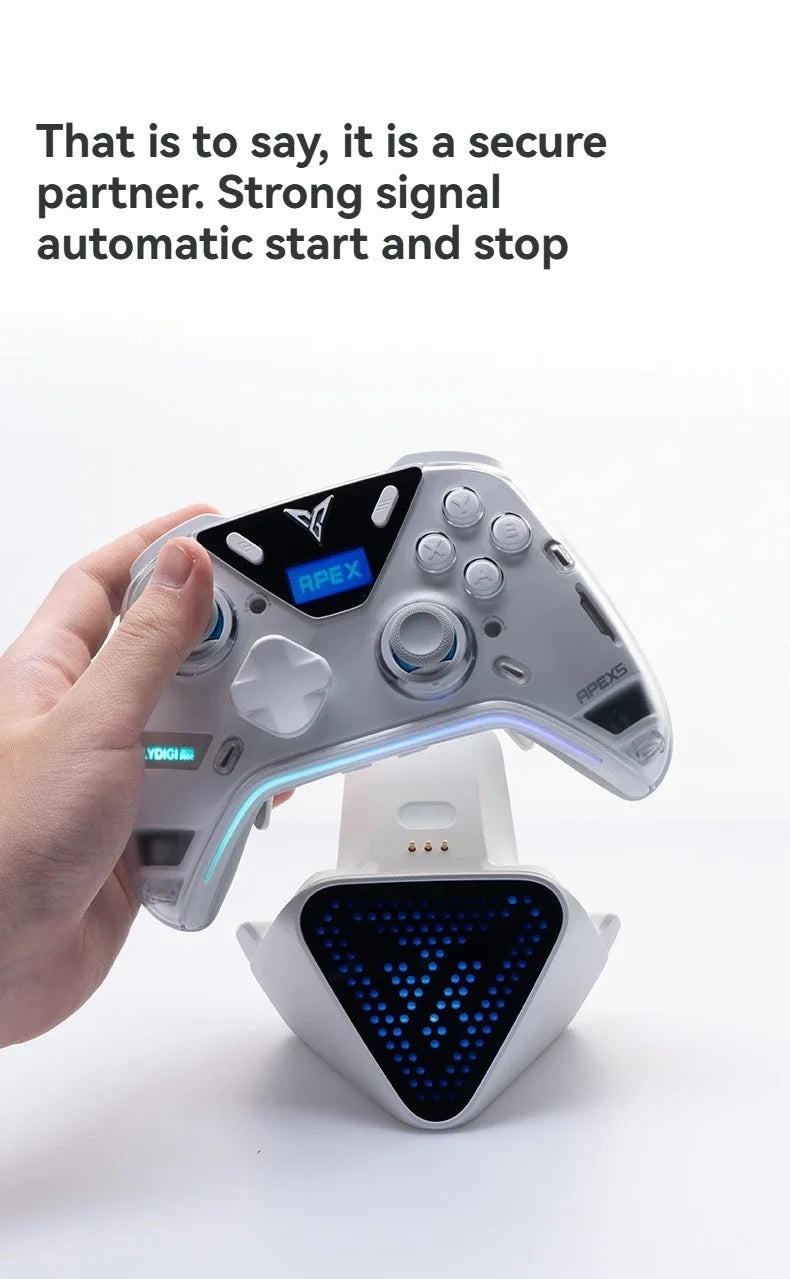 Flydigi Apex 5 Accessories Kit for Gamepad Controller: Replacement Sticks, Phone Holder, Buttons, Storage Bag, Charging Dock